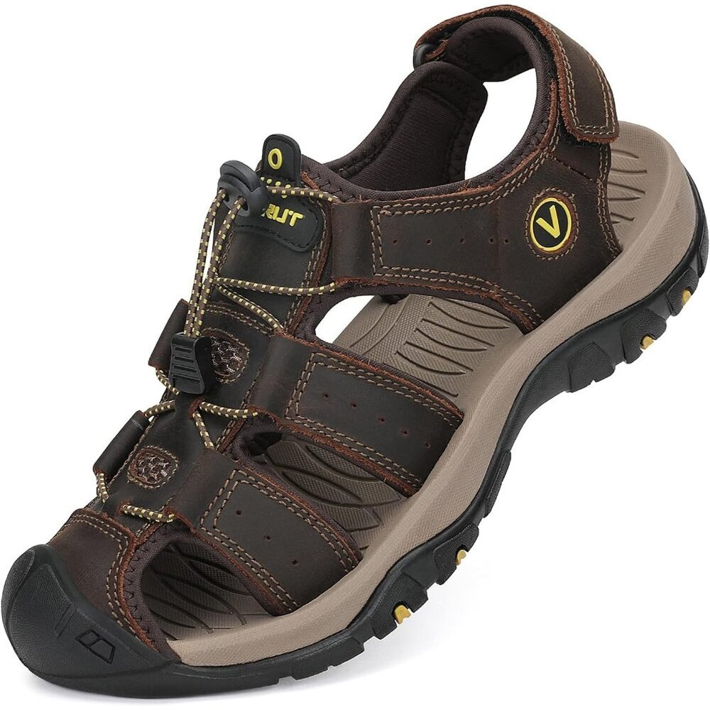 〽️ Men's Hiking Sandals Dark Brown Outdoor Athletic Walking Casual Sports Shoes